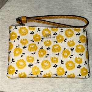 Coach Floral Yellow Wristlet